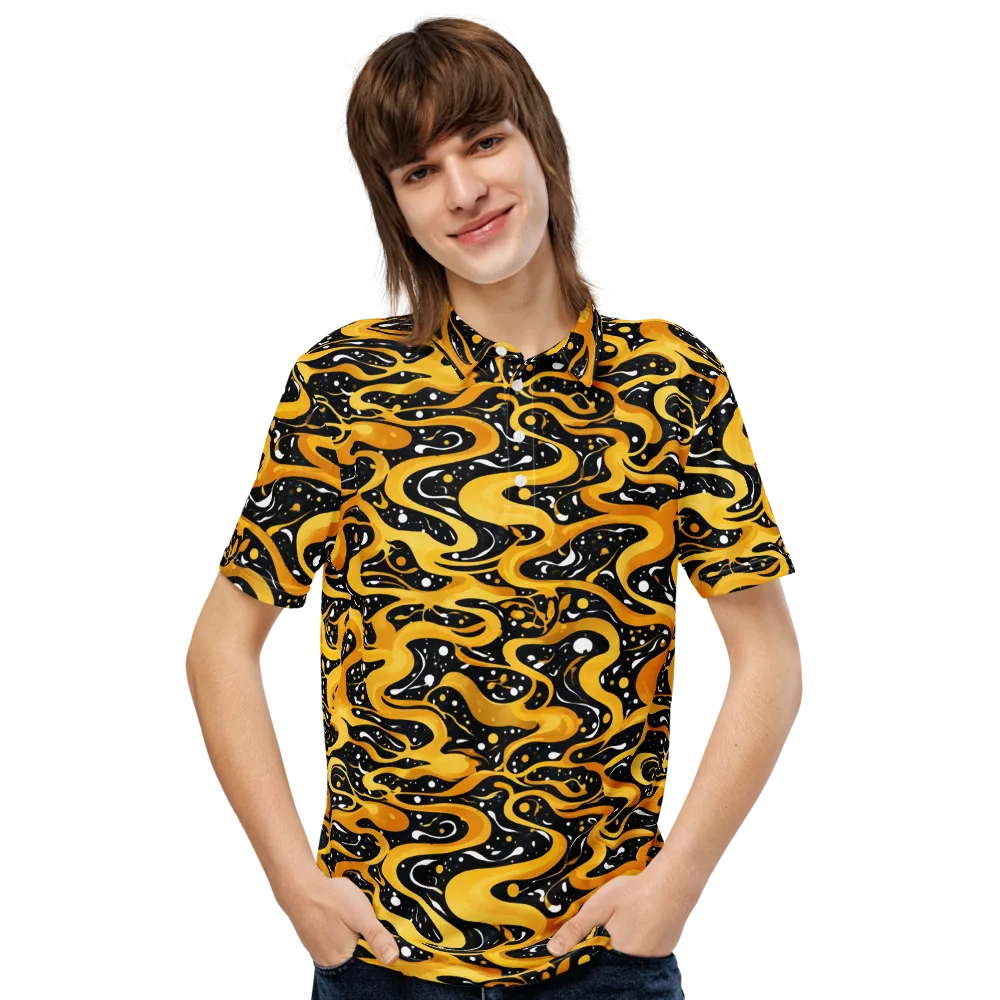 Solar Serpent on Men's Slim Fit Polo Shirt — Front