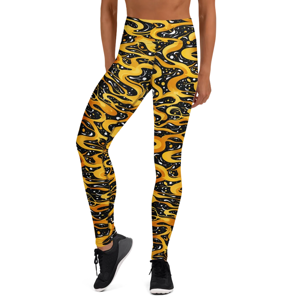 Solar Serpent on Yoga Leggings — Front