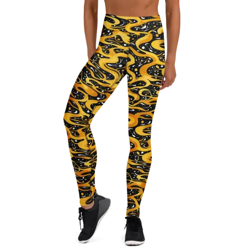 Solar Serpent on a Yoga Leggings