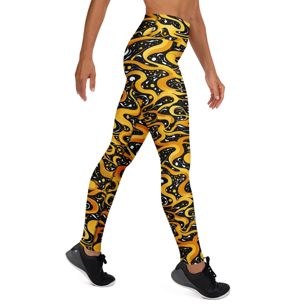 Solar Serpent on Yoga Leggings — Right