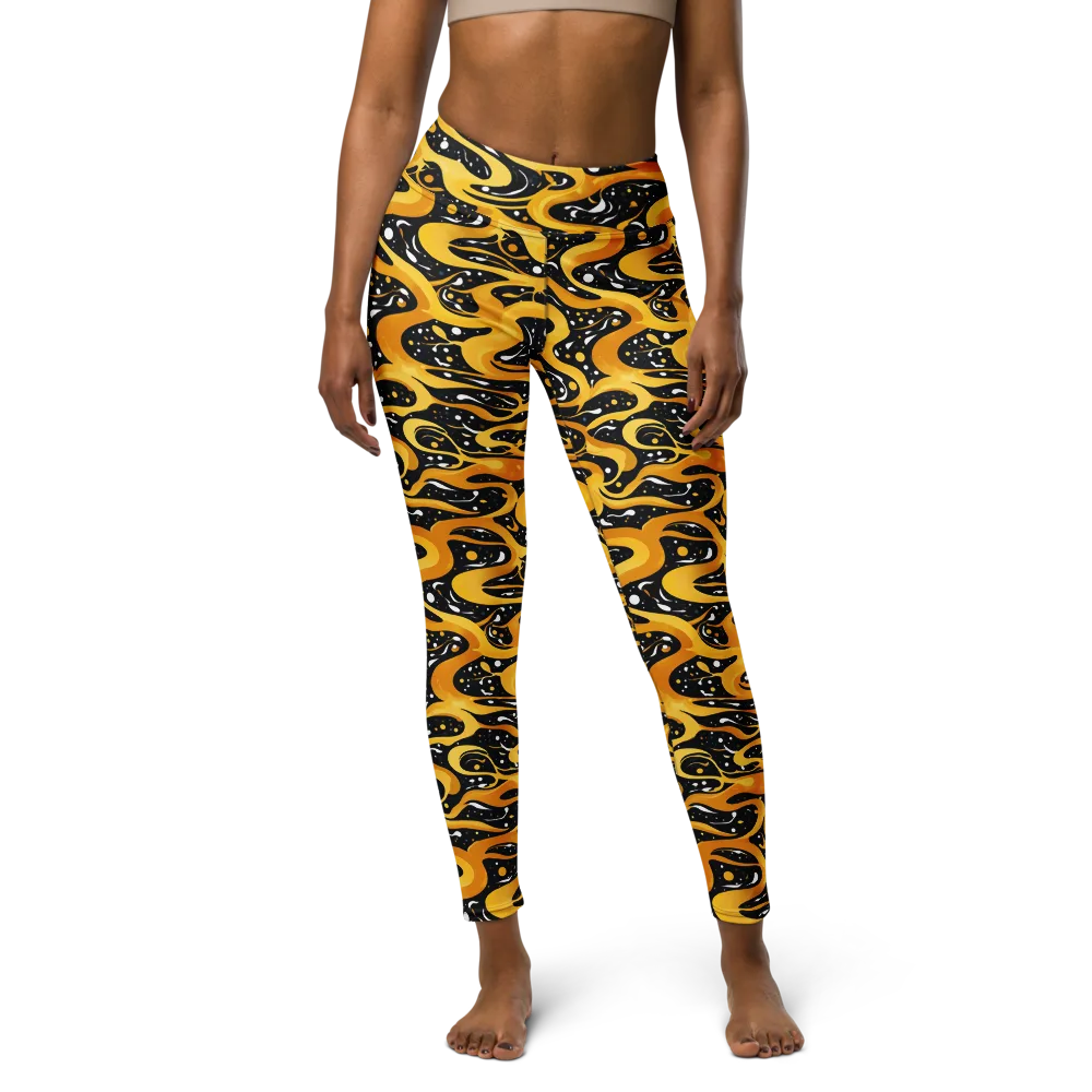 Solar Serpent on Yoga Leggings — Front