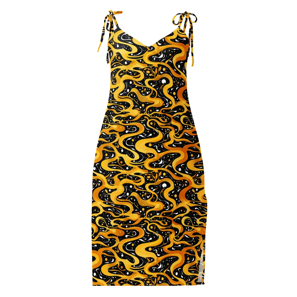 Solar Serpent on Slip Dress — Front