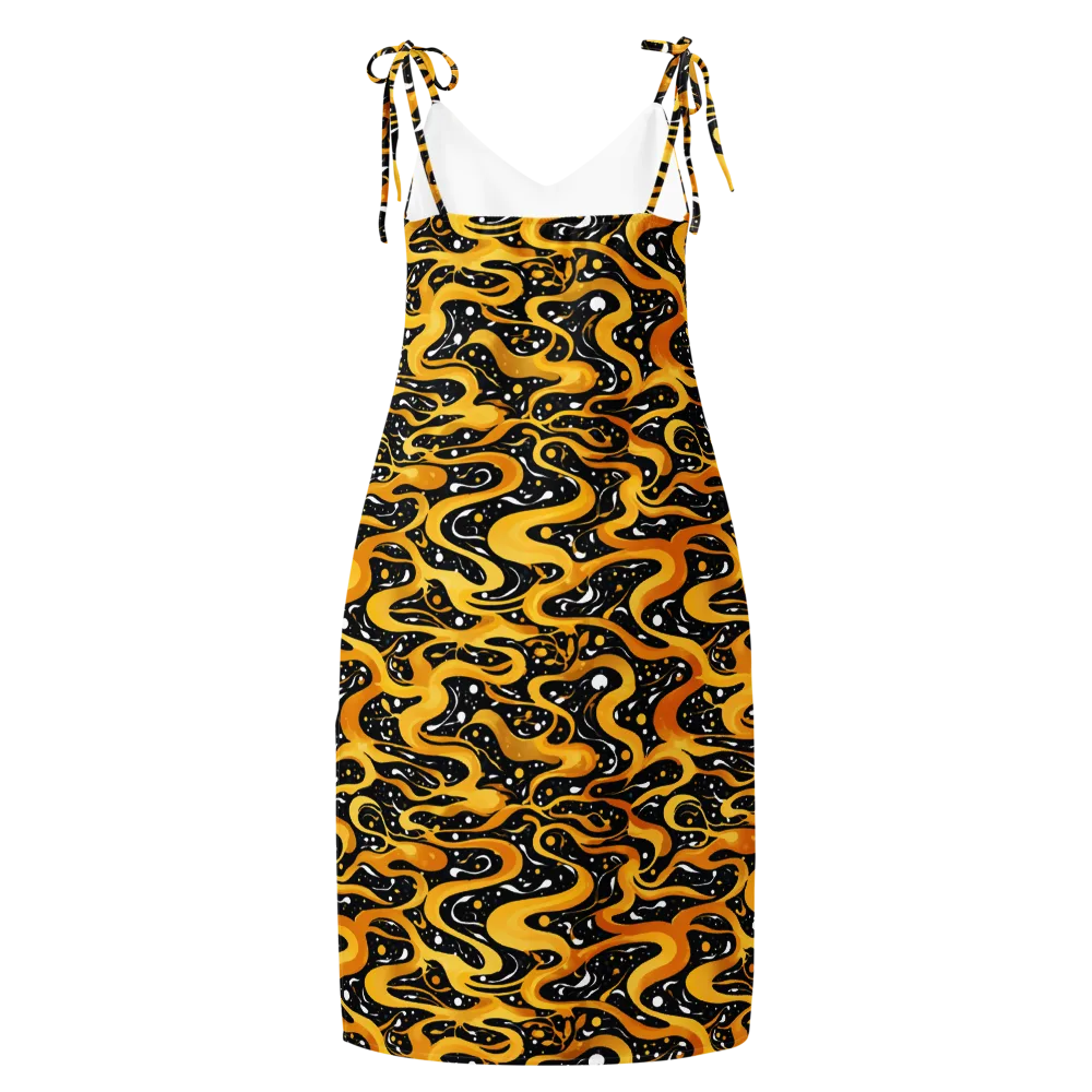 Solar Serpent on Slip Dress — Back