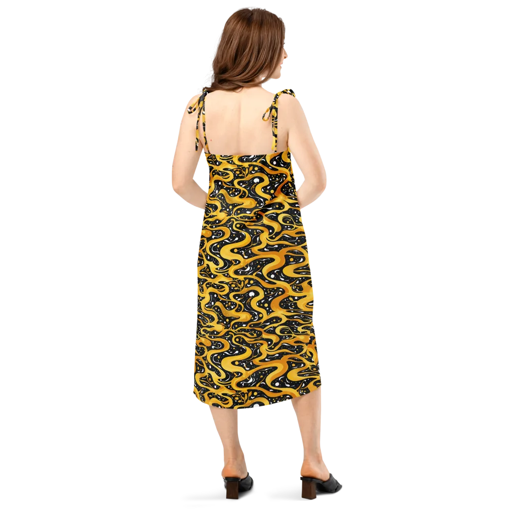Solar Serpent on Slip Dress — Back