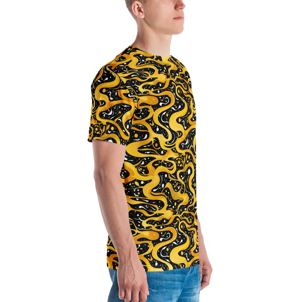 Solar Serpent on Men's Crew Neck T-Shirt — Right