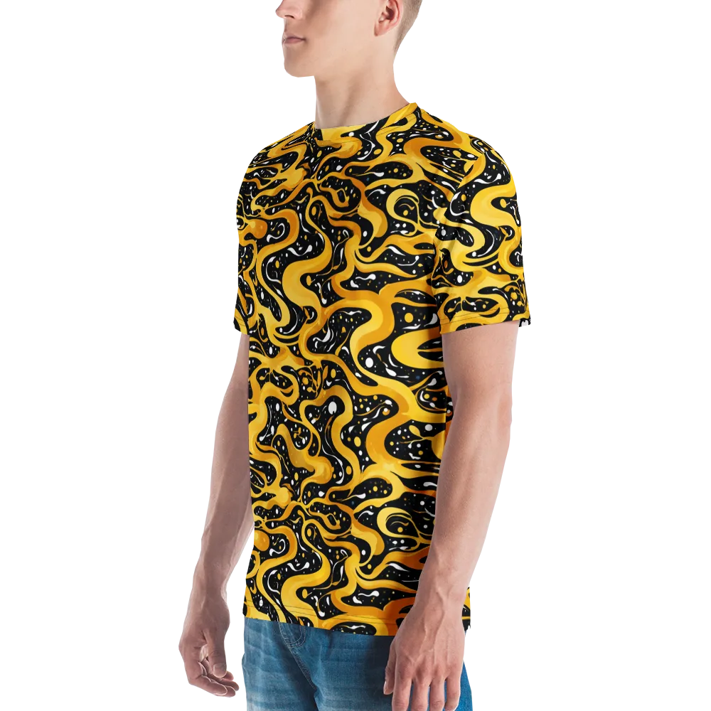 Solar Serpent on Men's Crew Neck T-Shirt — Left