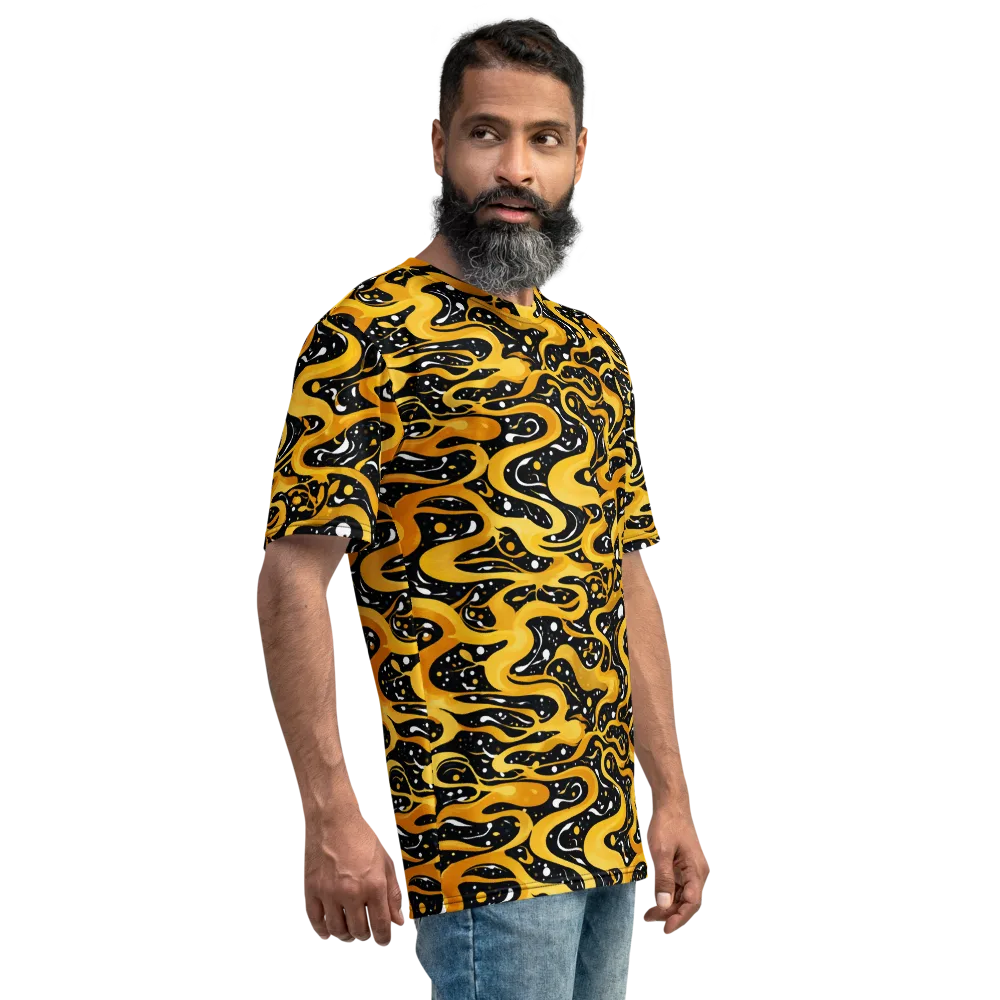 Solar Serpent on Men's Crew Neck T-Shirt — Right