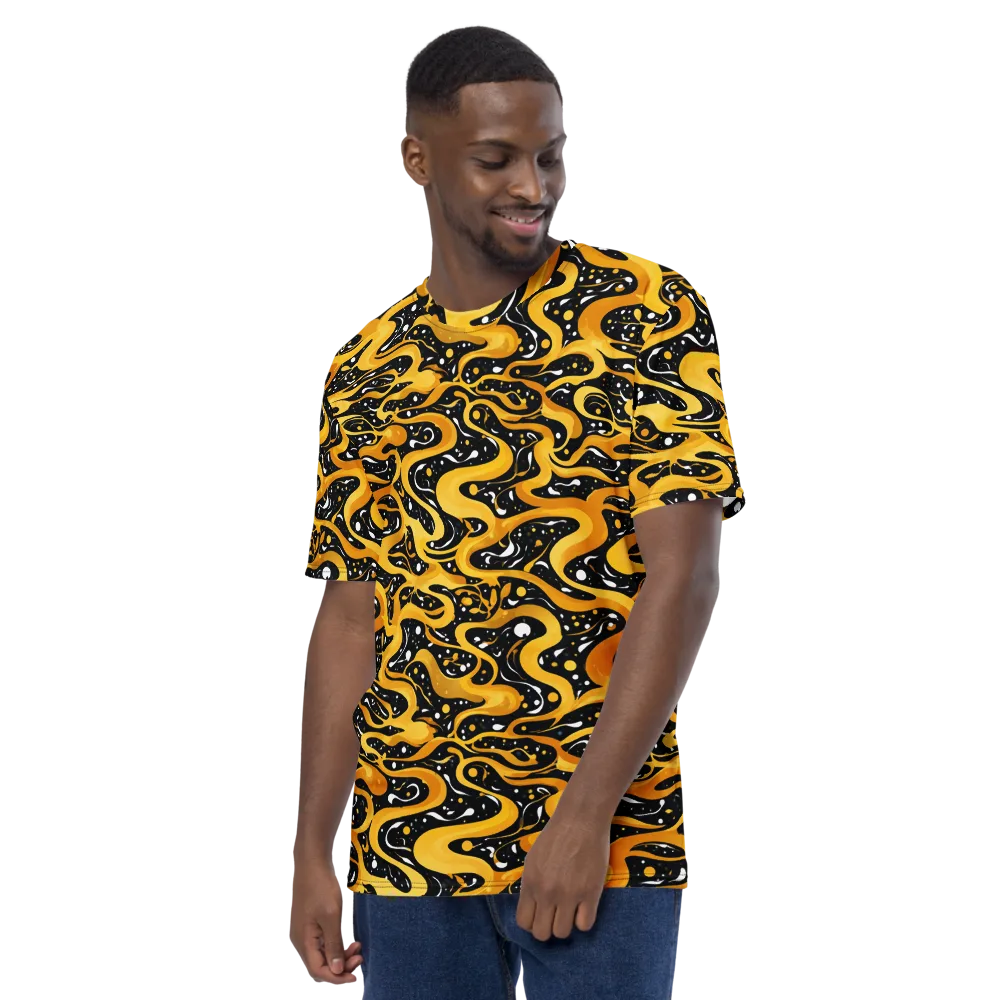 Solar Serpent on Men's Crew Neck T-Shirt — Left
