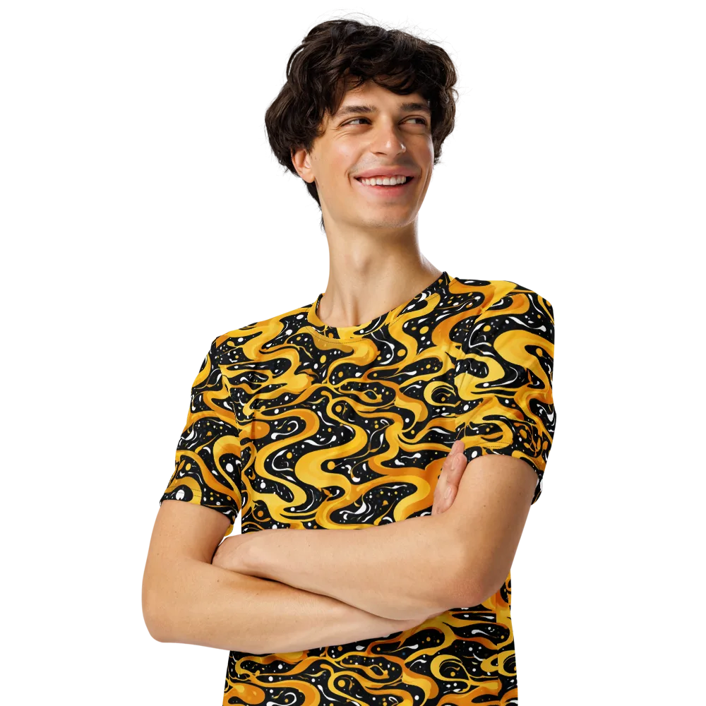 Solar Serpent on Men's Crew Neck T-Shirt — Left Front