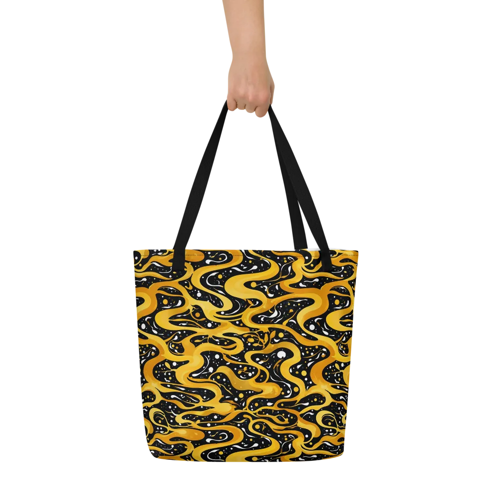 Solar Serpent on Large Tote Bag W/ Pocket — Front