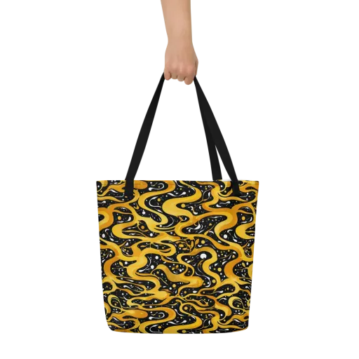 Solar Serpent on a Large Tote Bag W/ Pocket