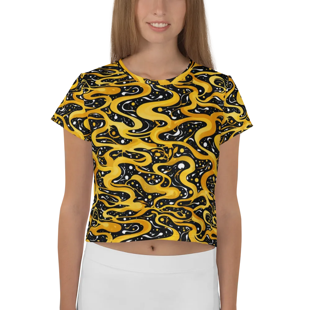 Solar Serpent on Crop Tee — Front