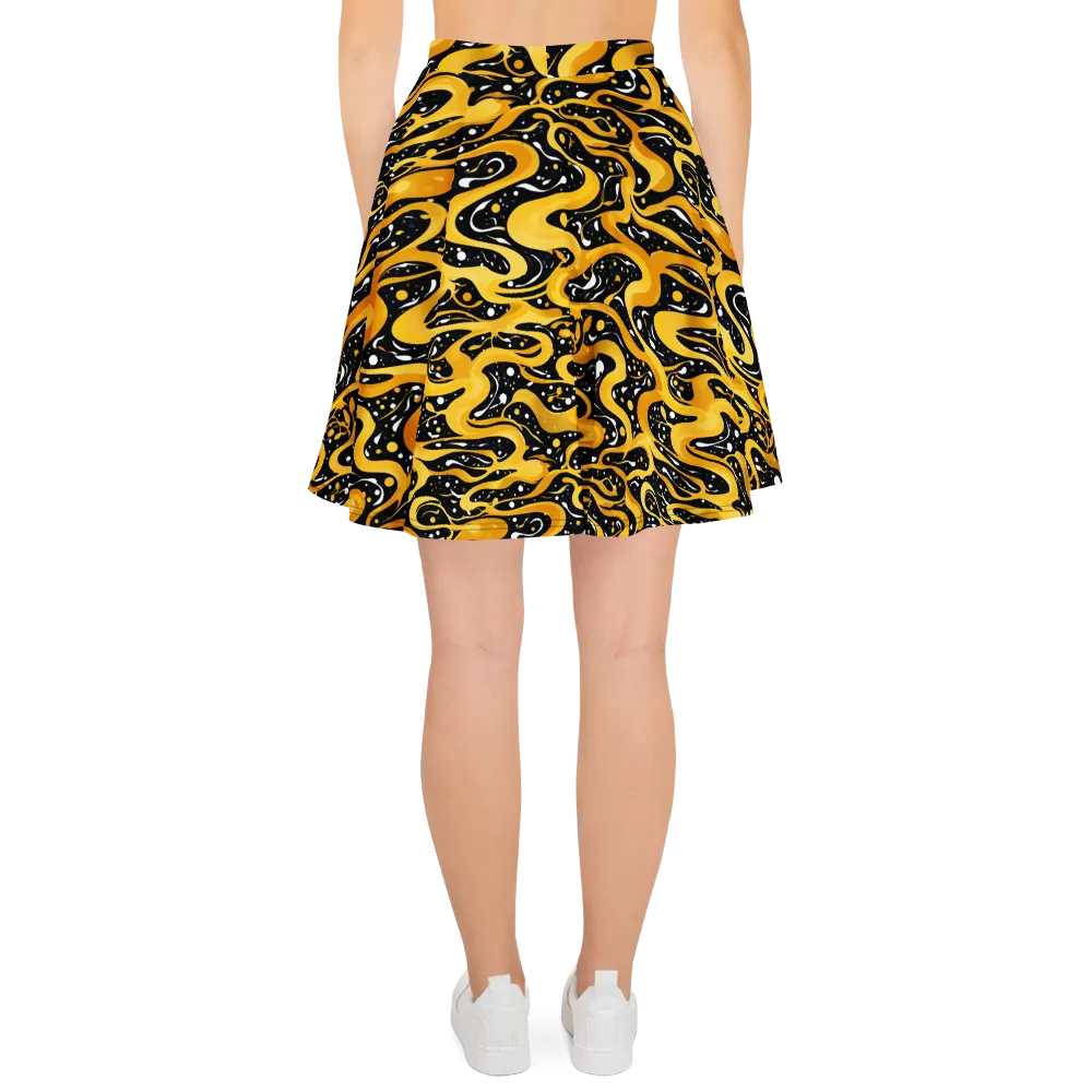 Solar Serpent on Skater Skirt — Back