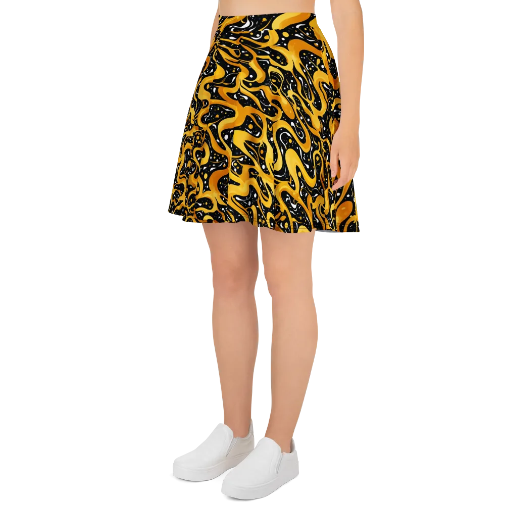 Solar Serpent on Skater Skirt — Left