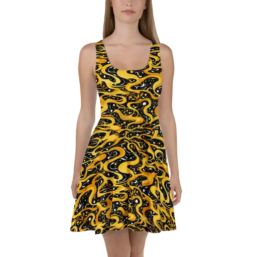 Solar Serpent on a Skater Dress