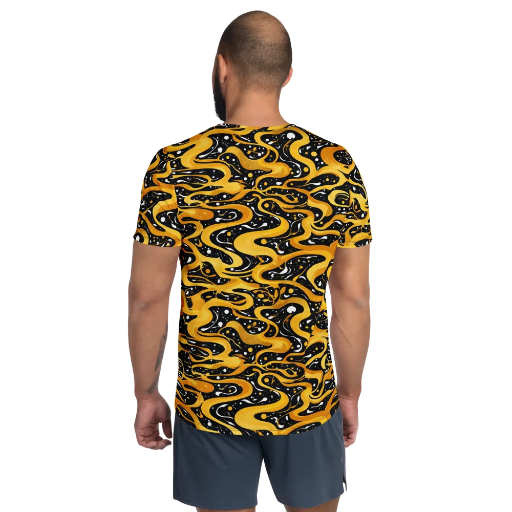 Solar Serpent on Men's Athletic T-Shirt — Back