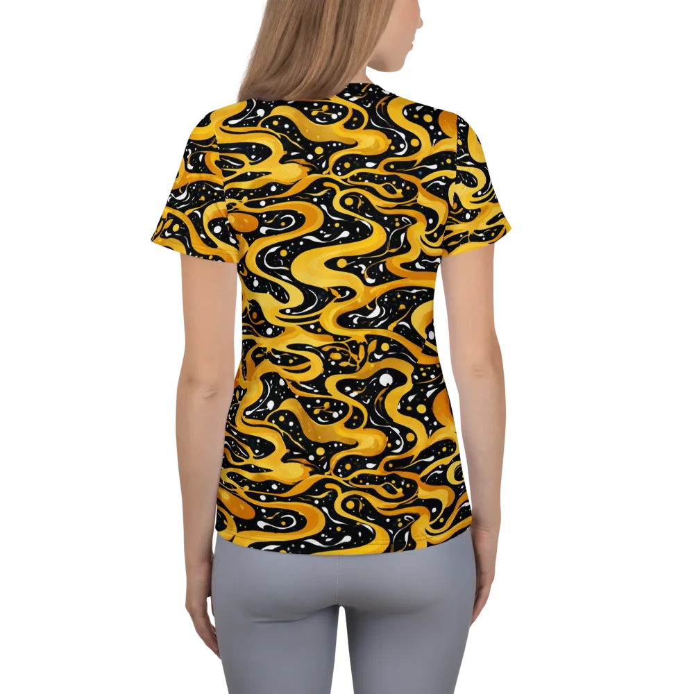 Solar Serpent on Women's Athletic T-Shirt — Back