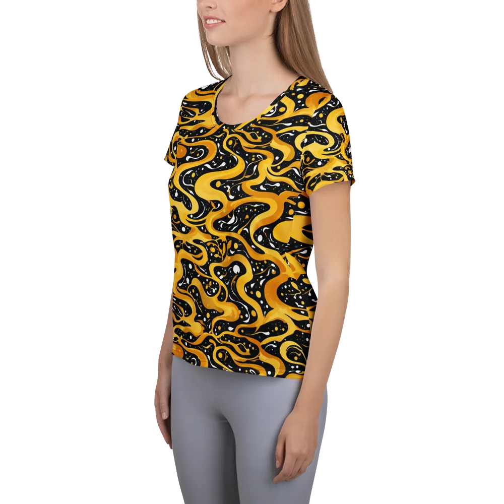 Solar Serpent on Women's Athletic T-Shirt — Left