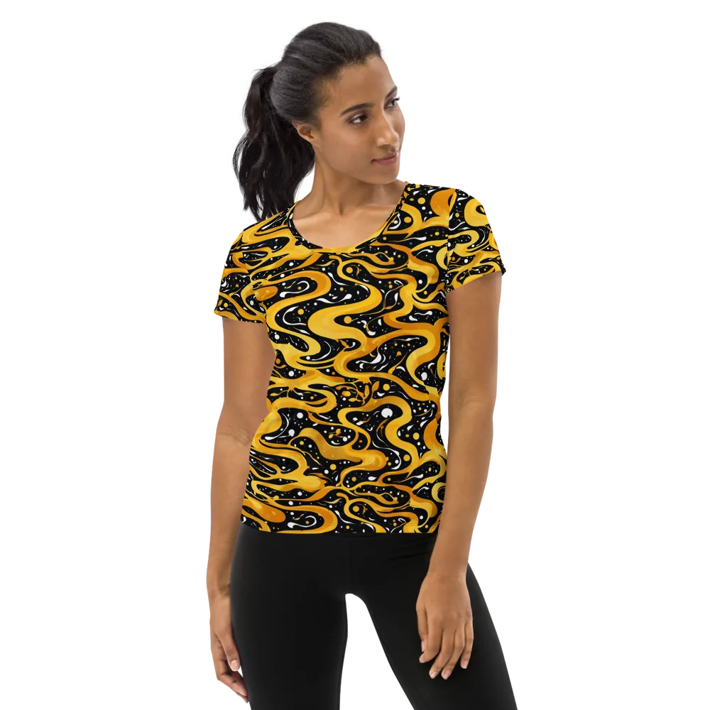 Solar Serpent on Women's Athletic T-Shirt — Front