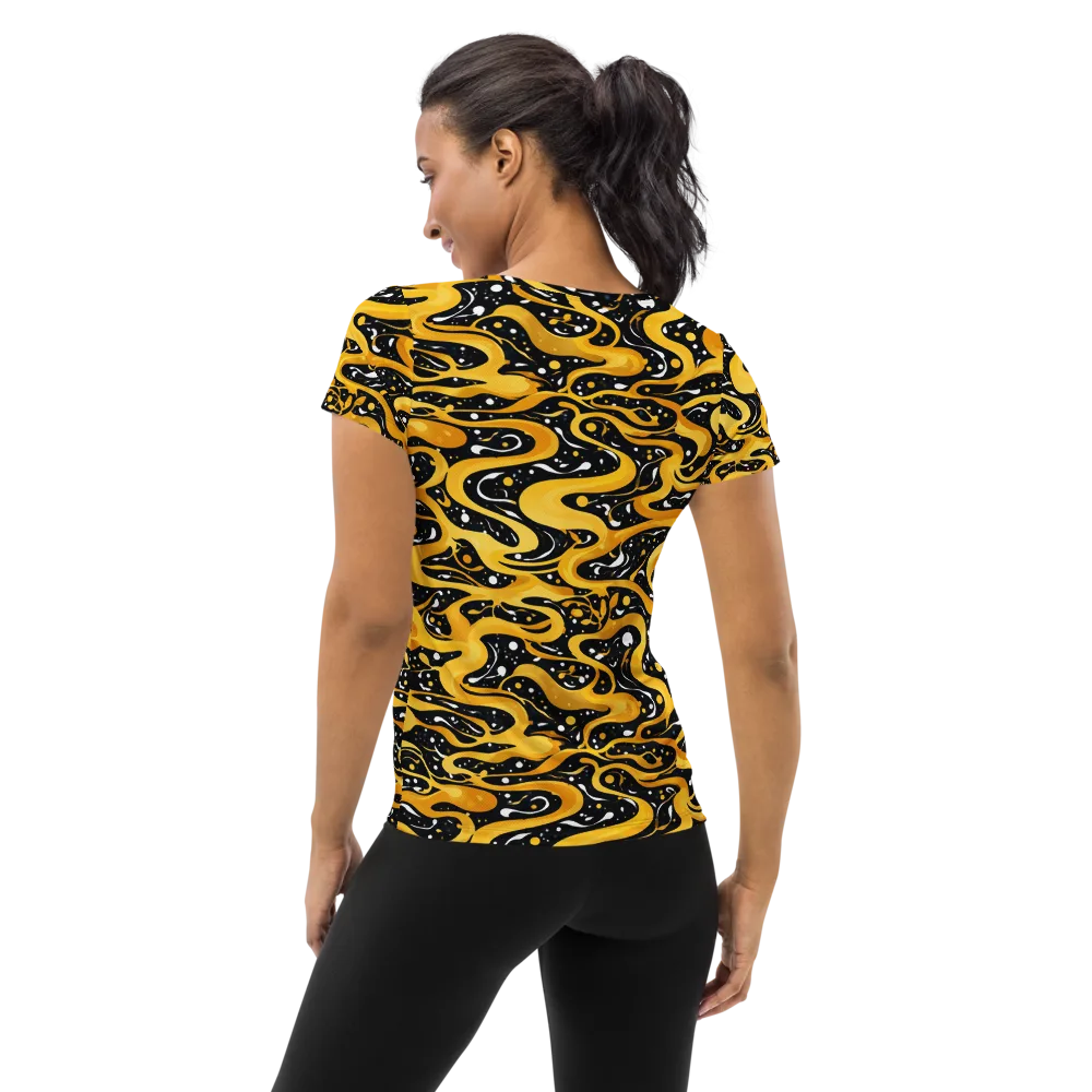 Solar Serpent on Women's Athletic T-Shirt — Back