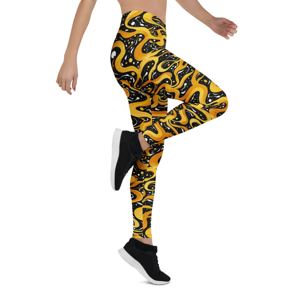 Solar Serpent on Leggings — Right