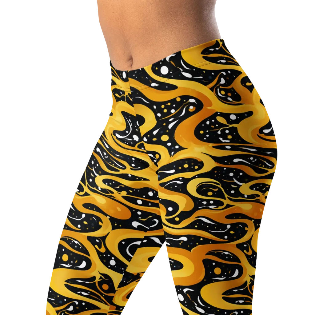 Solar Serpent on Leggings — Left Front