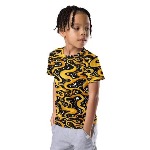 Solar Serpent on a Kids Crew Neck T-Shirt