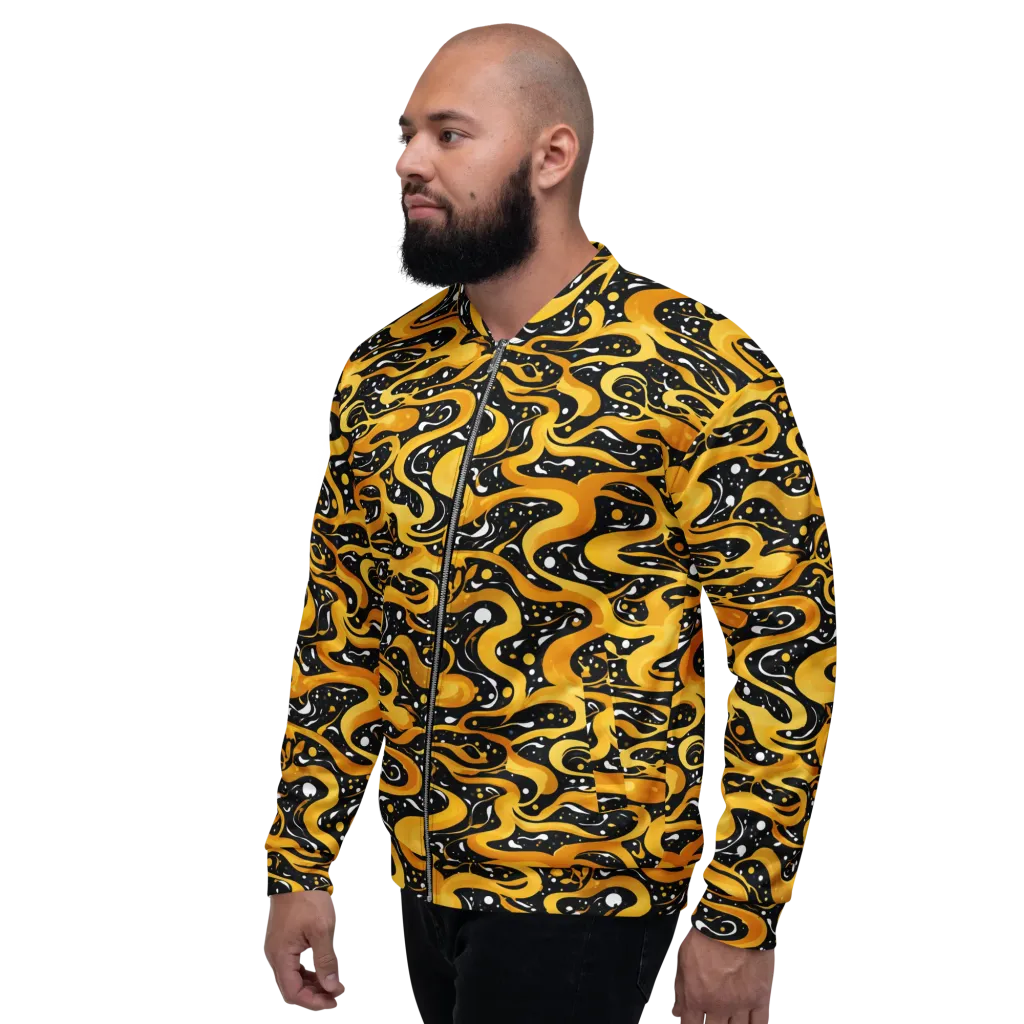 Solar Serpent on Bomber Jacket — Left