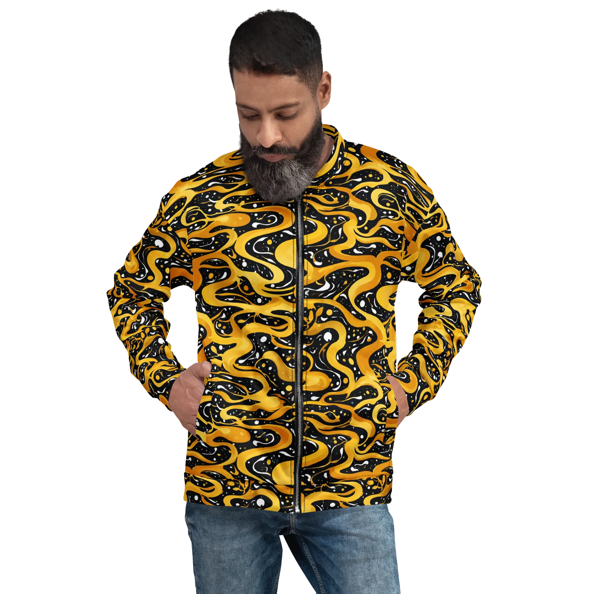 Solar Serpent on Bomber Jacket — Front