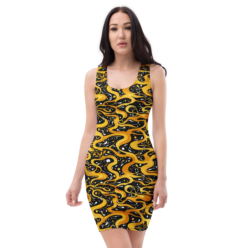 Solar Serpent on Bodycon Dress — Front