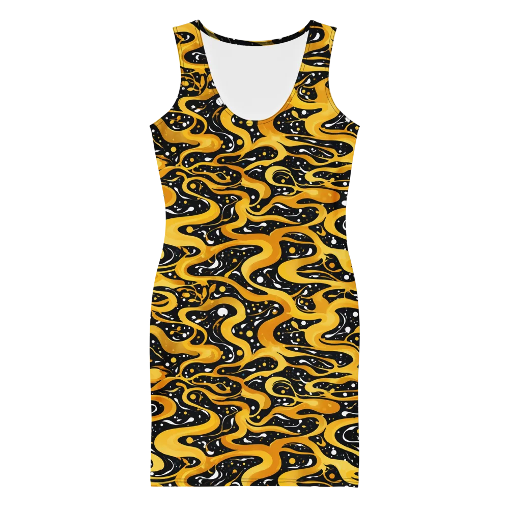 Solar Serpent on Bodycon Dress — Front
