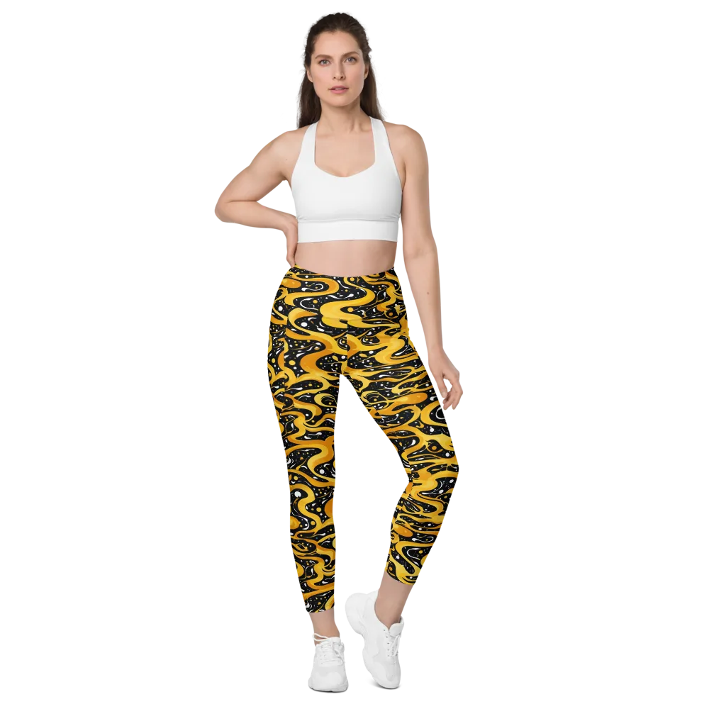 Solar Serpent on Leggings with Pockets — Front