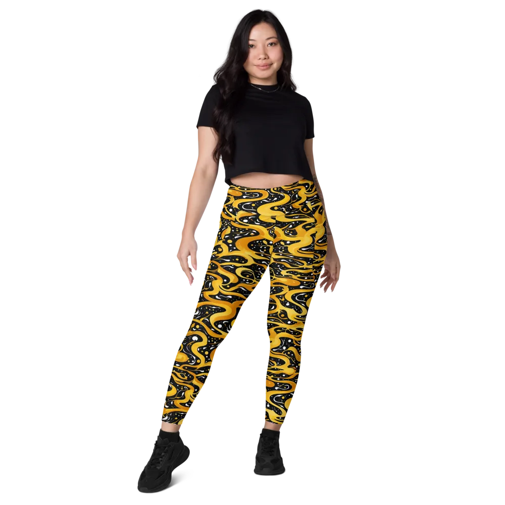 Solar Serpent on Leggings with Pockets — Front
