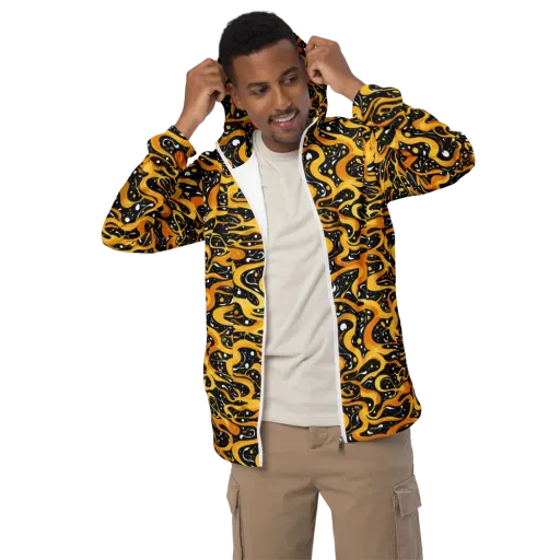 Solar Serpent on a Men's Windbreaker