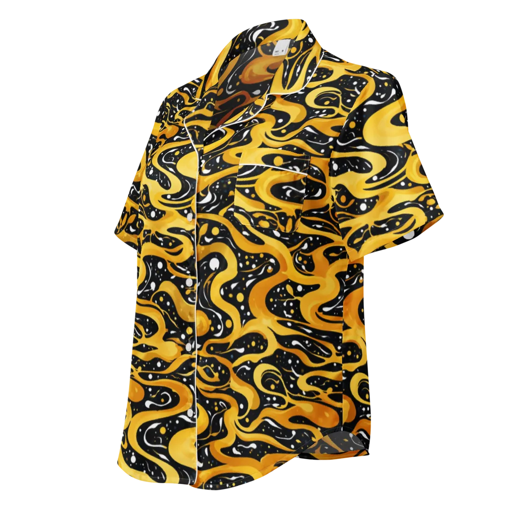 Solar Serpent on Women's Short Sleeve Pajama Top — Left Front