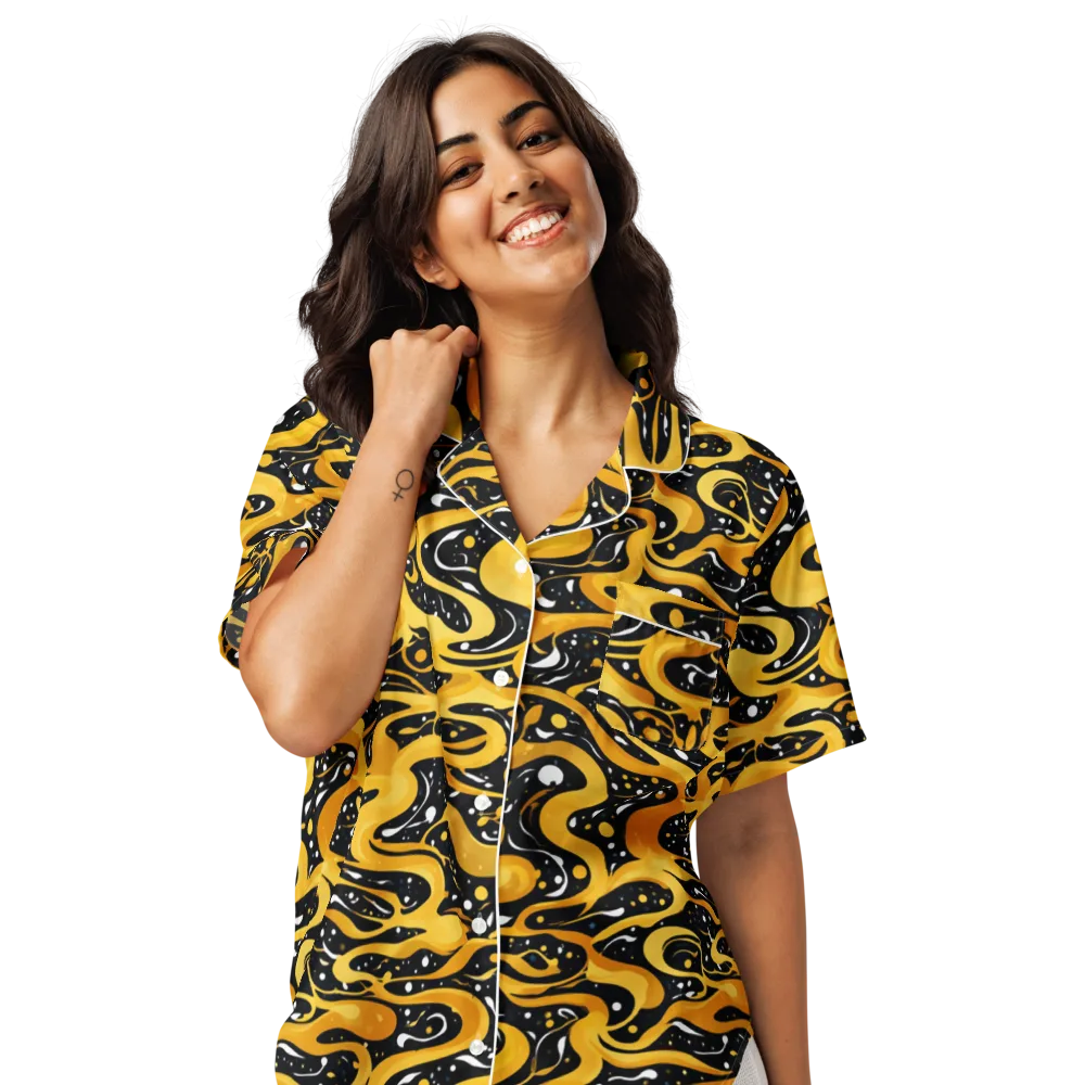 Solar Serpent on Women's Short Sleeve Pajama Top — Front