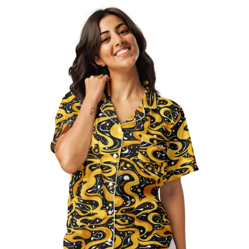 Solar Serpent on a Women's Short Sleeve Pajama Top