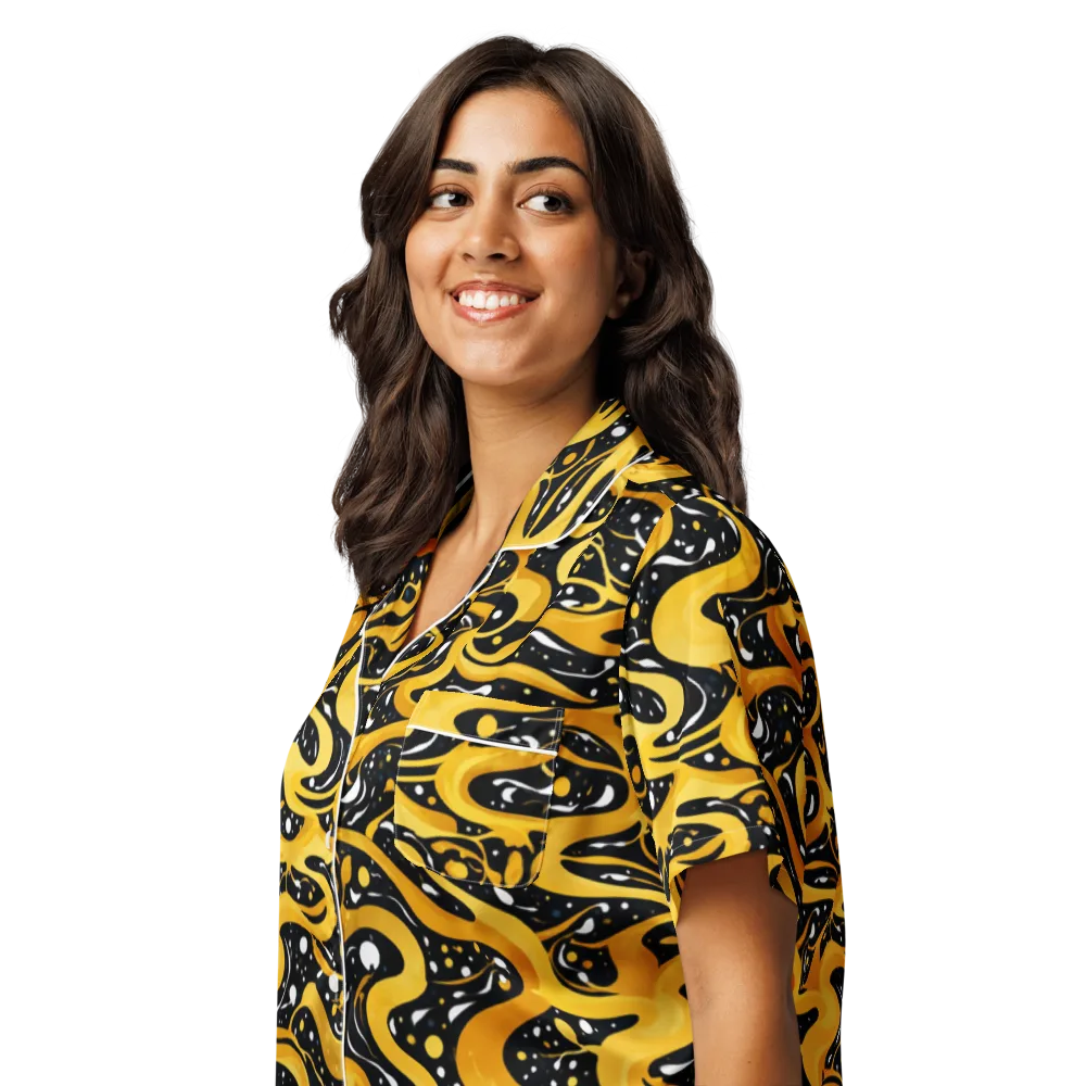 Solar Serpent on Women's Short Sleeve Pajama Top — Left Front