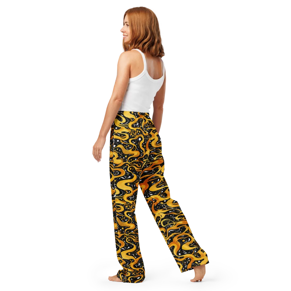 Solar Serpent on Women's Pajama Pants — Back