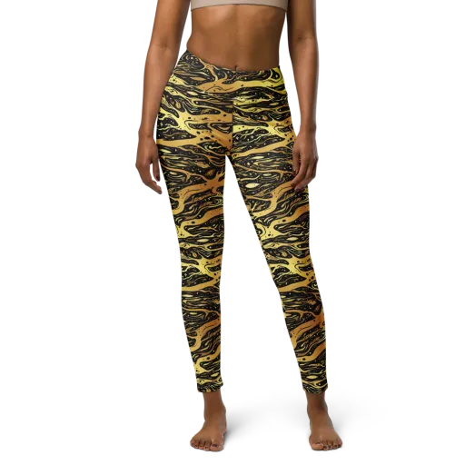 Gilded Nebula on a Yoga Leggings