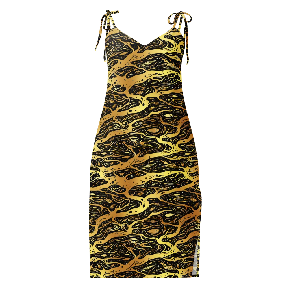 Gilded Nebula on Slip Dress — Front