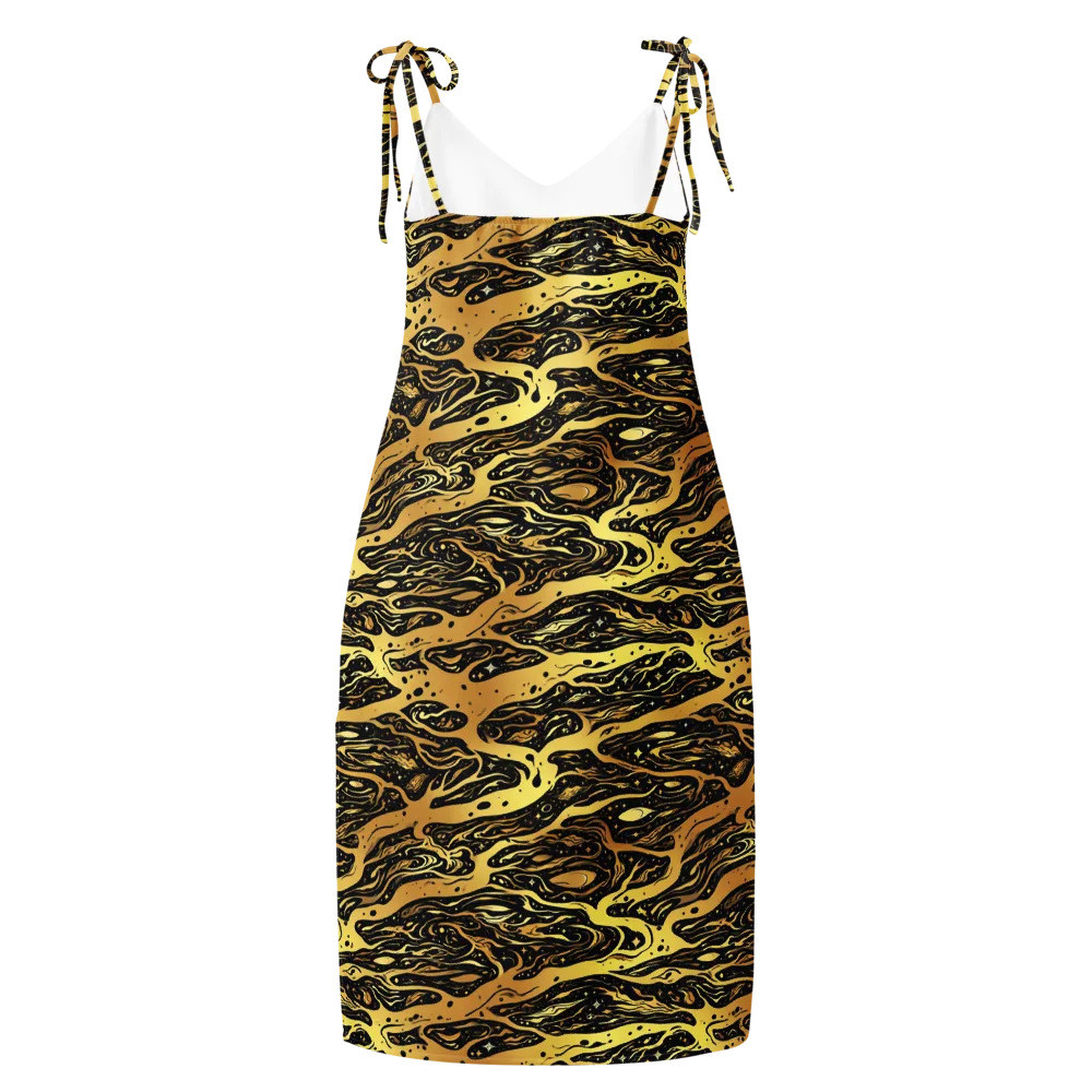 Gilded Nebula on Slip Dress — Back