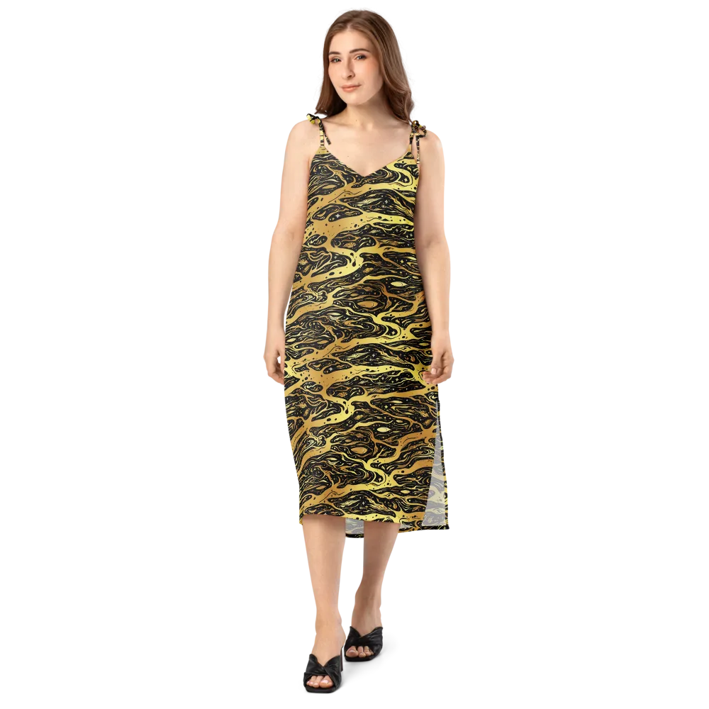 Gilded Nebula on Slip Dress — Front