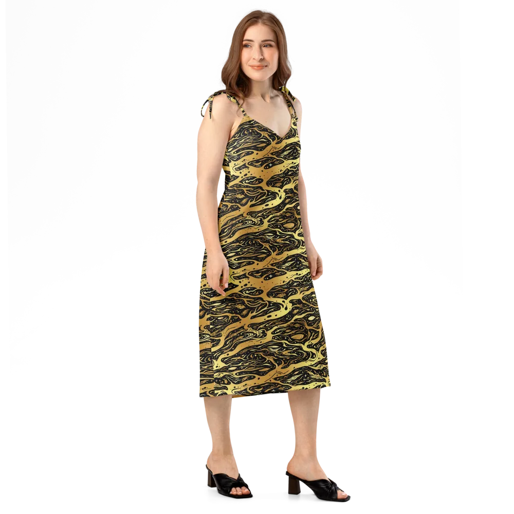 Gilded Nebula on Slip Dress — Right Front