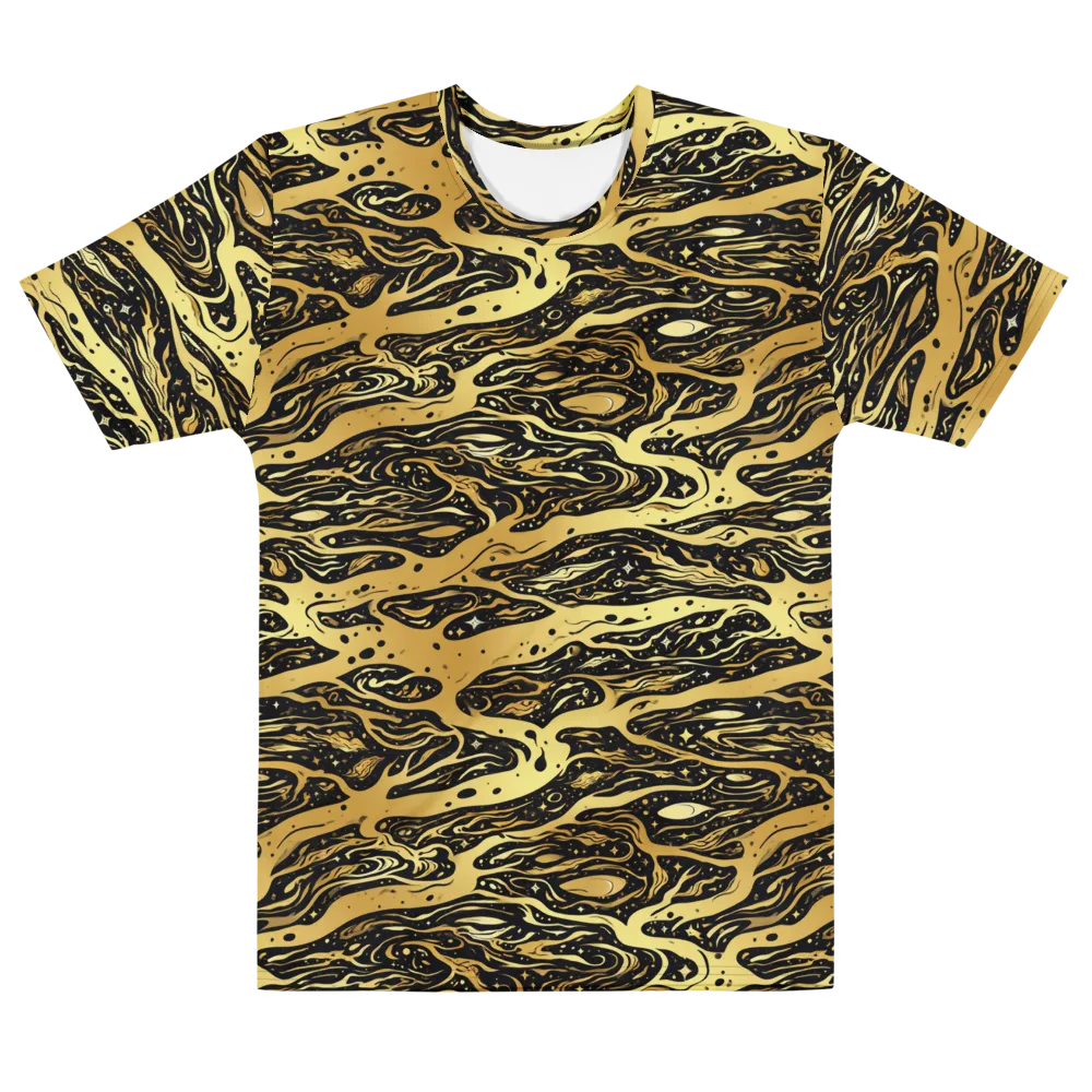 Gilded Nebula on Men's Cotton Crew Neck T-Shirt — Front