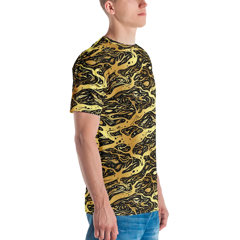 Gilded Nebula on Men's Crew Neck T-Shirt — Right