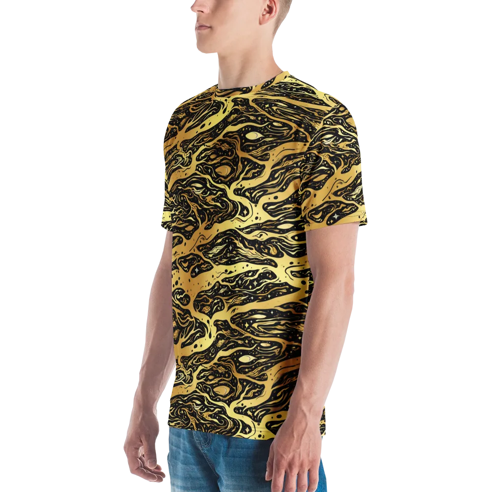 Gilded Nebula on Men's Crew Neck T-Shirt — Left