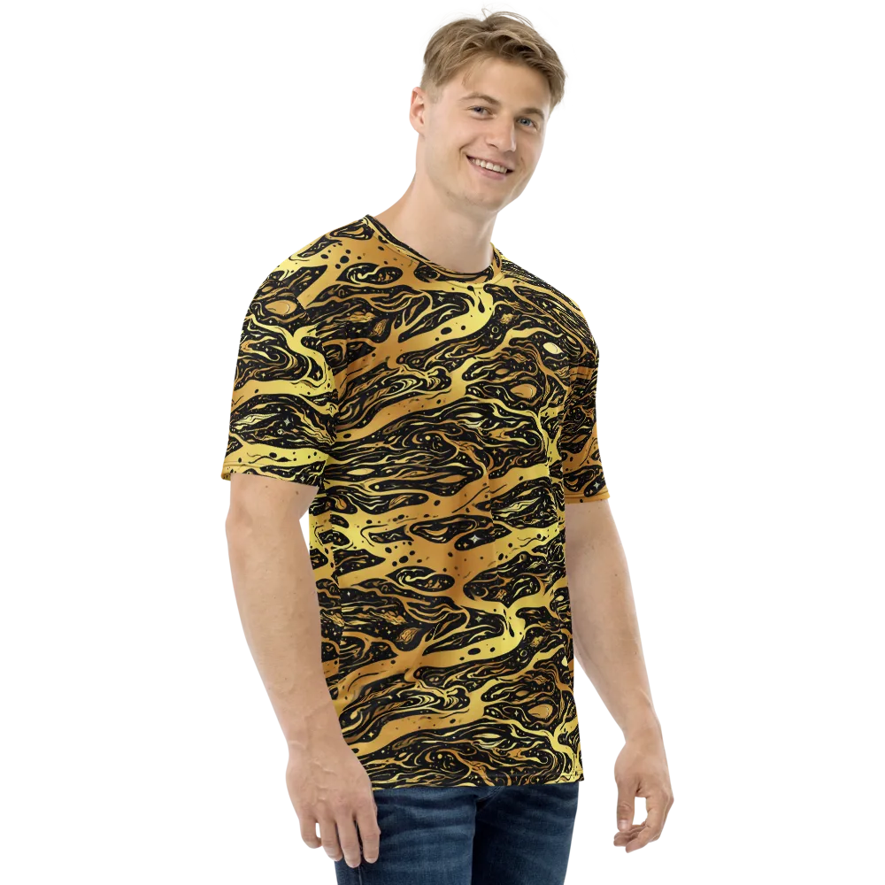 Gilded Nebula on Men's Crew Neck T-Shirt — Right