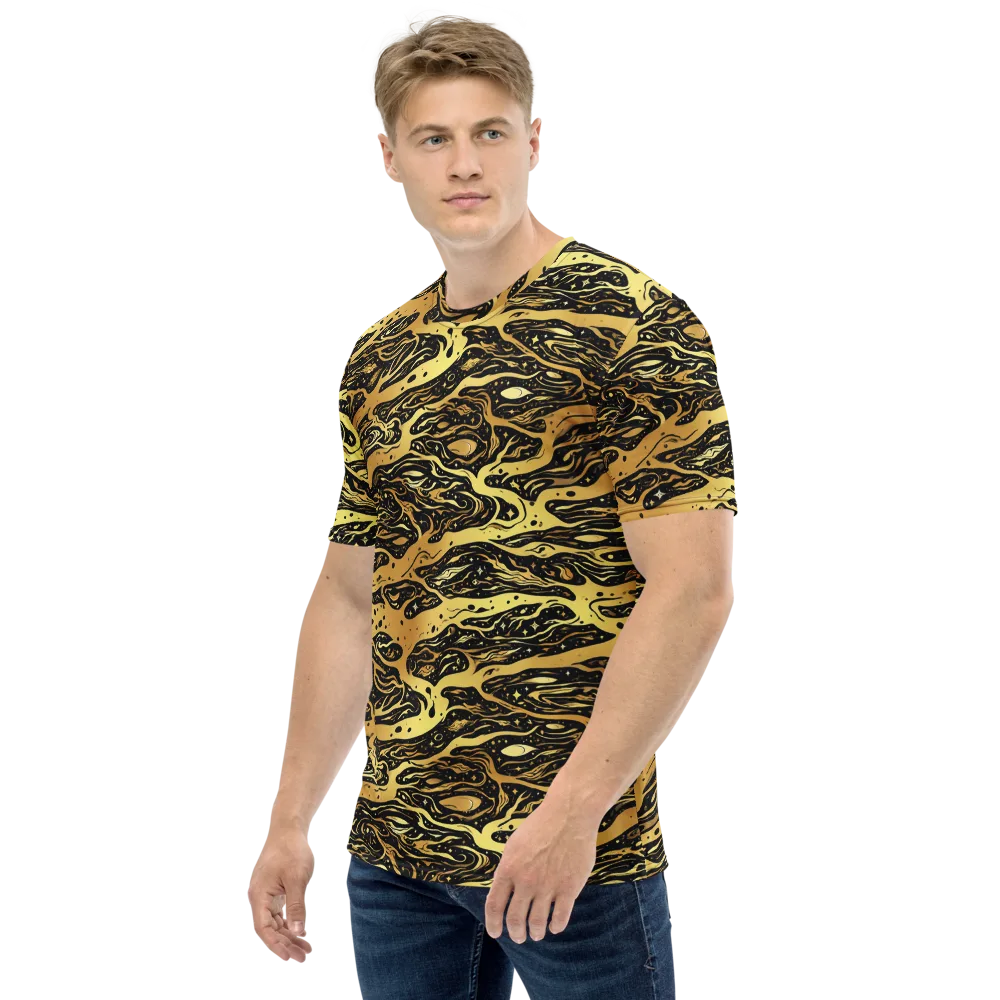 Gilded Nebula on Men's Crew Neck T-Shirt — Left
