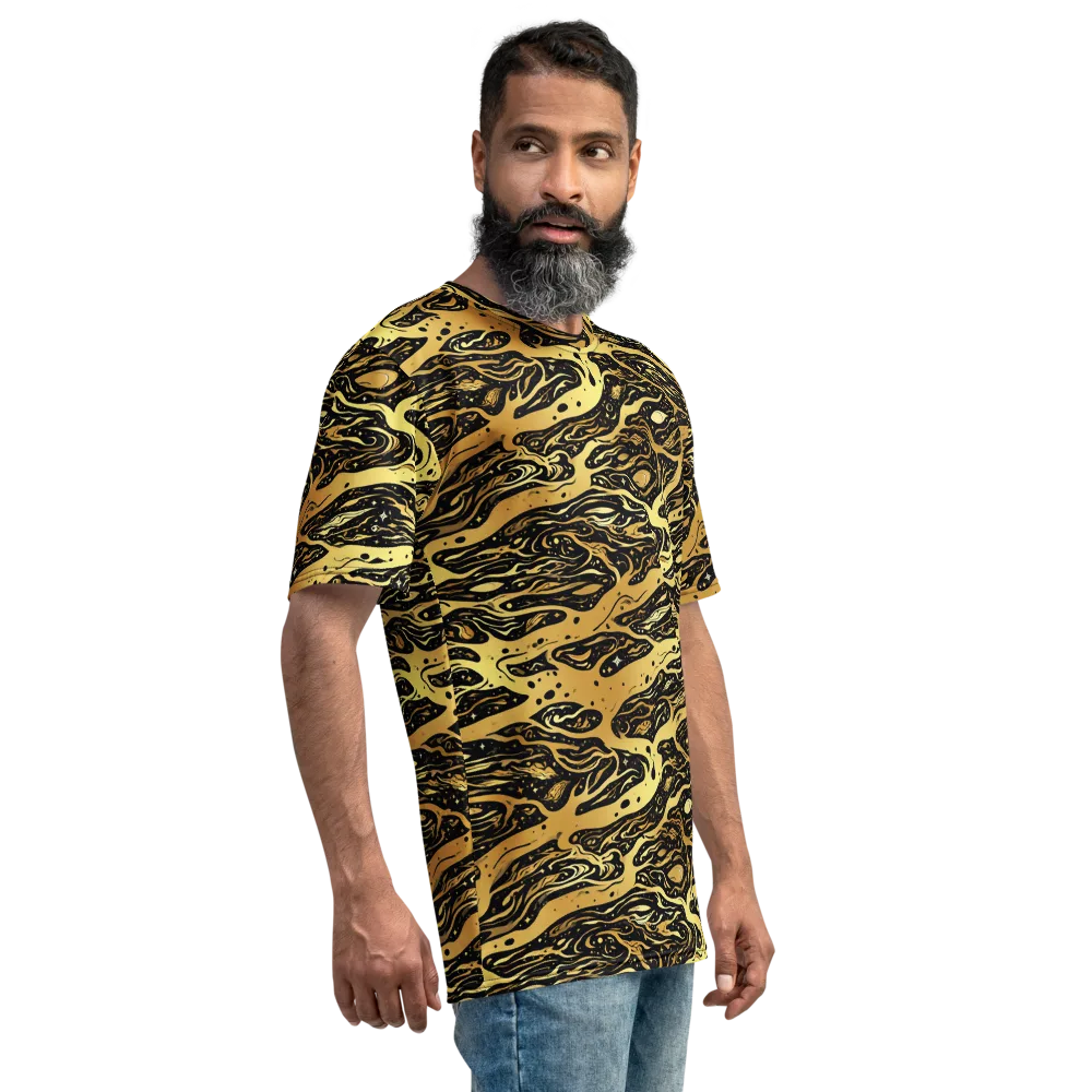 Gilded Nebula on Men's Crew Neck T-Shirt — Right